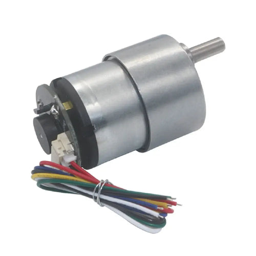 37mm Diameter, 24V, 7RPM Brushed DC Gear Motor w/ Encoder