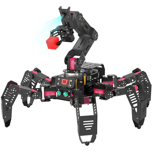 SpiderPi Pro: Hiwonder Hexapod Robot with AI Vision Robotic Arm Powered by Raspberry Pi (Raspberry Pi 4B 4GB Included)