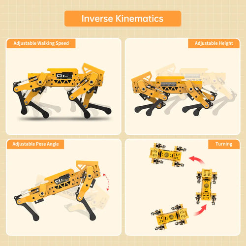 MechDog Hiwonder Open Source AI Robot Dog with ESP32 Controller, High-Speed Coreless Servos Support Scratch, Arduino, and Python - Standard Kit