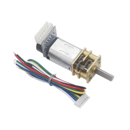 DC 6V 3000RPM 3mm Shaft Mini Metal Gearwheel Gear Motor N20 w/ Encoder &amp; Cable