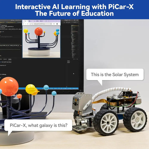 SunFounder PiCar-X Smart Video Robot Car Kit for Raspberry Pi 4B 3B+ 3B 2B (Battery not Included)