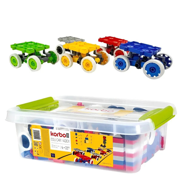 KORBO EDU CAR 400 STEAM Creative Blocks Build Vehicles Educational Teaching Tools Can Complement with Bee-Bot, Blue-Bot &amp; Loti-Bot Coding Toy Floor Robots Class