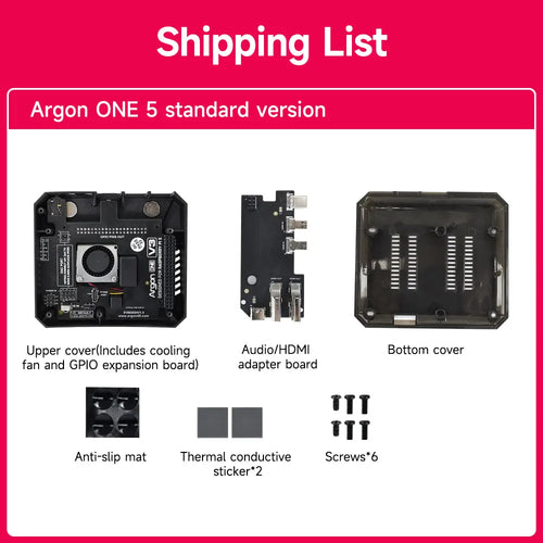 Argon ONE V3 Case for Raspberry Pi 5 with PWM cooling fan