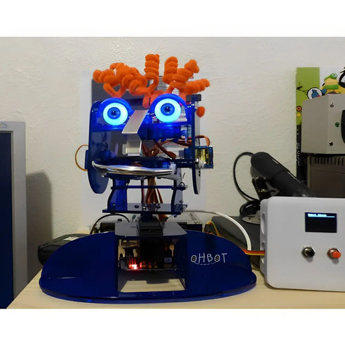 Ohbot 2.1 Assembled Programmable Robot for Kids, Text-to-Speech, Educational STEM Coding Toy