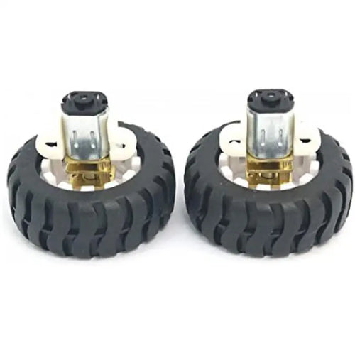 6V N20 Micro Gear Motor w/ Rubber Wheel (1 Pair)