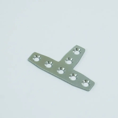 For 15x15mm Profiles, T-Shaped Assembly Plate (6 Pieces); Sliding Nut M4 (50 Pieces) and Countersunk Head Screw M4x5mm (50 Pieces)