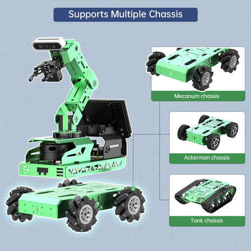 JetRover ROS Robot Car with Vision Robotic Arm Support SLAM Mapping/ Navigation (Ultimate Kit with Raspberry Pi 5 8GB, Mecanum Chassis, EA1 G4 Lidar)