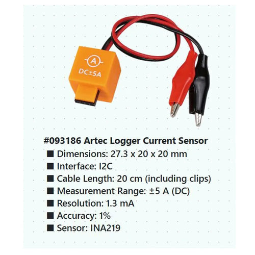 Current Sensor for Artec Logger Main Unit Educational Wireless Data Logger - Study Principles of Electricity - Easy and Real Scientific Experiments Educational Toolkit