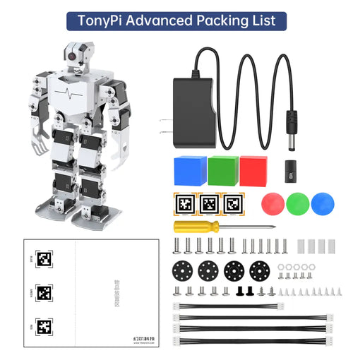 TonyPi Hiwonder AI Intelligent Vision Humanoid Robot Powered by Raspberry Pi (Advanced Kit with Raspberry Pi 4B 8GB)