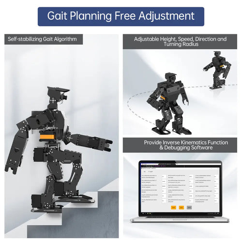 AiNex ROS Education AI Vision Humanoid Robot Kit Powered by Raspberry Pi 5 Inverse Kinematics Algorithm (Standard Kit wIth Raspberry Pi 5 8GB)