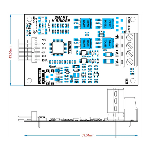 Dual DC Driver for RC in Mixed Mode, ESC Brush, ESC DC &amp; Brushed Motor Controller