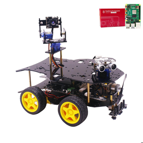 Yahboom 4WD Smart Robot w/ AI Vision Features for RPi 4B (w/ Raspberry Pi 4B 4G Board)