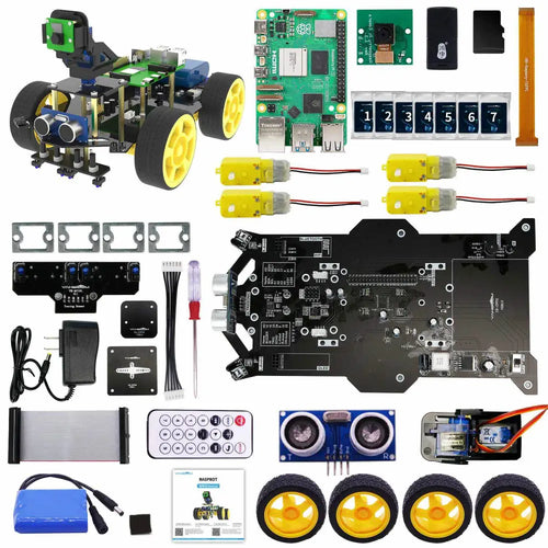 Yahboom Raspbot AI Vision Robot Car with FPV camera for Raspberry Pi 5(With Raspberry Pi 5 4G Board)