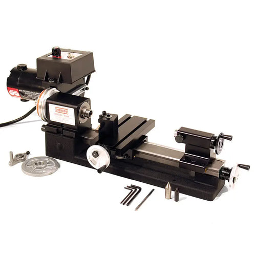 8-inch Tabletop Lathe with Zero Adjustable Handwheels (Metric)