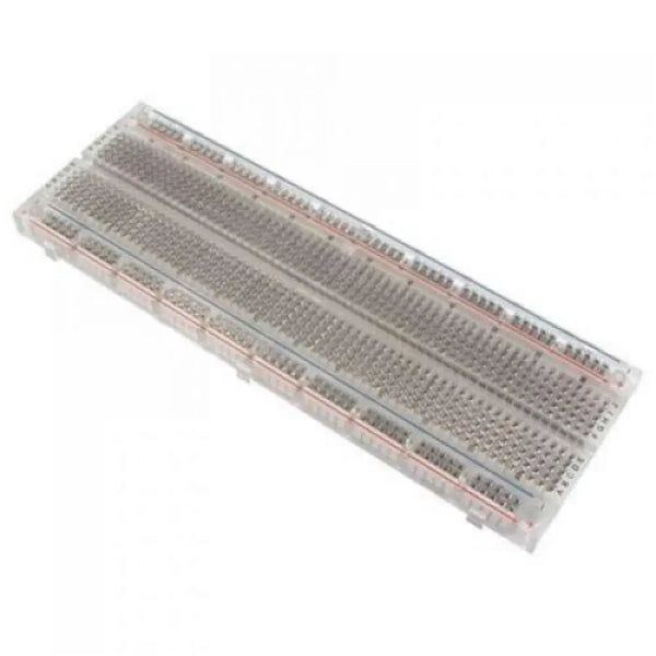 830 Tie Point Interlocking Transparent Solderless Breadboard