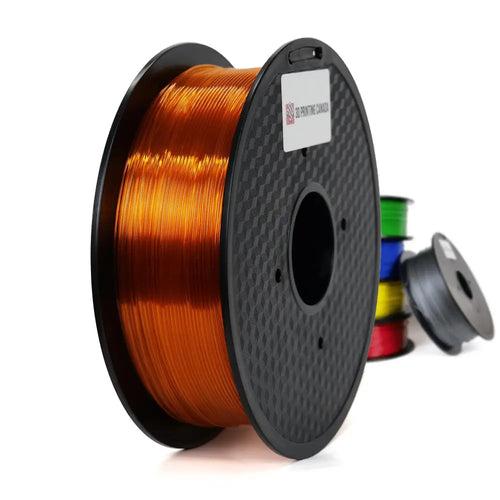 3D Printing Canada Transparent Orange - Standard PETG Filament - 1.75mm, 1kg