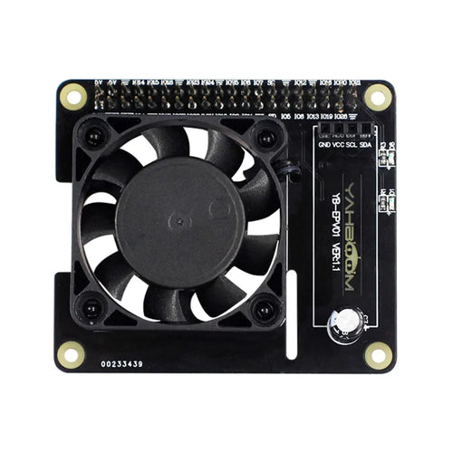 RGB Cooling HAT w/ Adjustable Fan &amp; OLED Display for Raspberry Pi 5/4B/3B+/3B