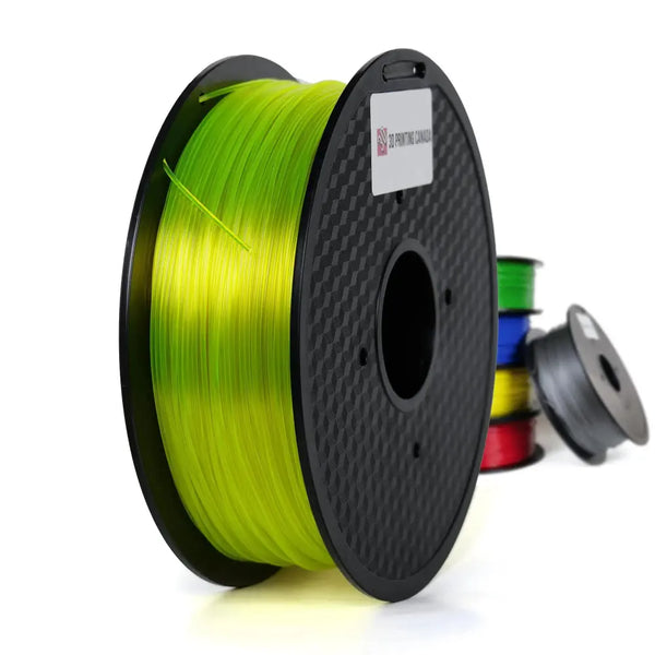 3D Printing Canada Transparent Yellow Standard PETG Filament 1.75mm 1kg