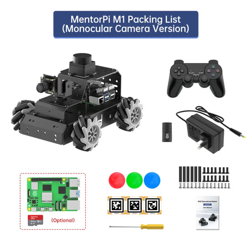 Hiwonder Raspberry Pi 5 Robot Car MentorPi M1 Mecanum-wheel Chassis ROS2 Support SLAM &amp; Autonomous Driving (Monocular Camera/with Raspberry Pi 5 8GB)