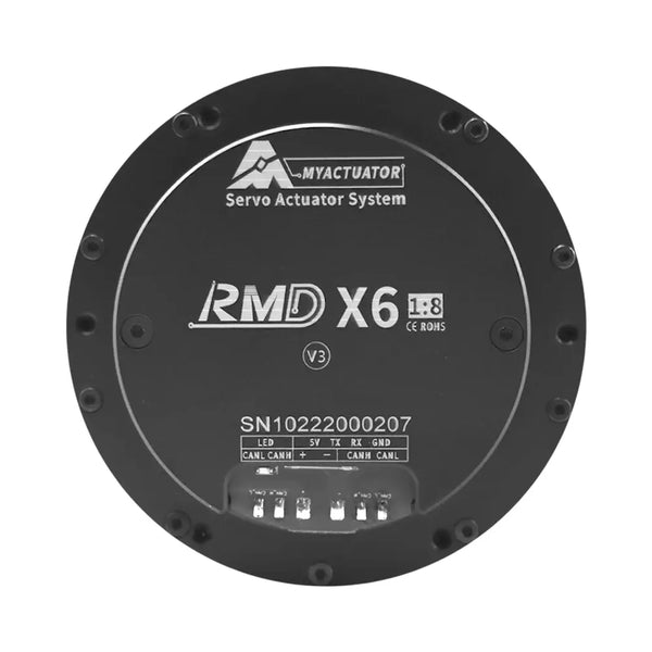 MYACTUATOR RMD X6 V3, CAN Bus, Reduction Ratio 1:8, w/ New Driver MC X 300O