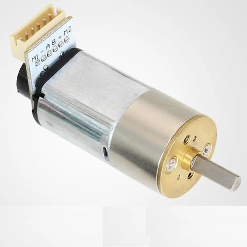 GM16 Metal DC Geared Motor w/ Encoder – 12V 205RPM