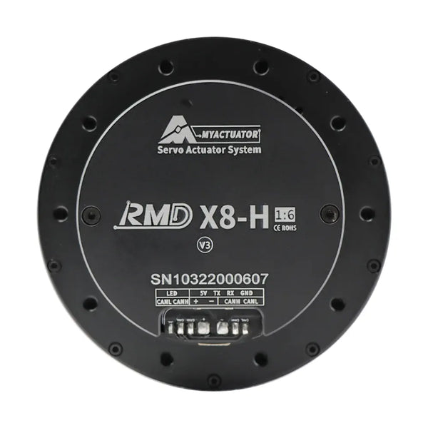 MYACTUATOR RMD X8 V3, CAN Bus, Reduction Ratio 1:6, Helical Gear, w/ New Driver MC X 500 O