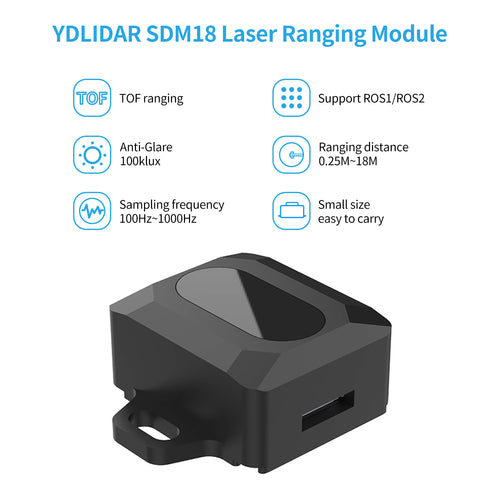 YDLIDAR SDM18 High-precision Laser Ranging Module support ROS ROS2