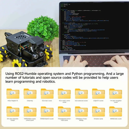 Yahboom AI Vision Robot Raspberry Pi 5 Car with 2DOF HD Camera Support Python Progamming Open Source DIY Robot Kit for 16+ Teens(With RPi 16G Board)