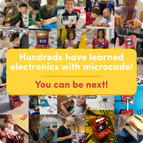 Microcade Kit - Build &amp; Code Your Own Game Console | Electronics &amp; Science Projects | DIY Educational Fun, STEM Toys for Kids Ages 8-12 +