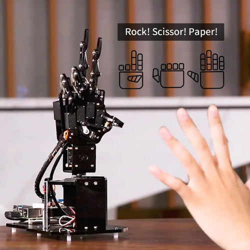 Hiwonder uHandPi Raspberry Pi Robotic Hand AI Vision Python Programming (Right Hand with Raspberry Pi 5 4GB)