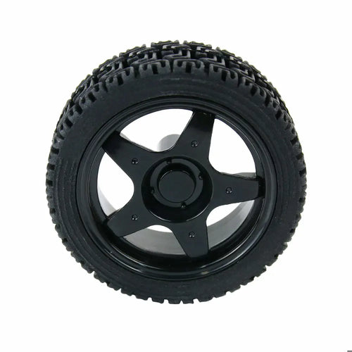 Yahboom 65mm Rubber Wheel Tire Compatible with TT Motor for Smart Car--Black(Better friction)