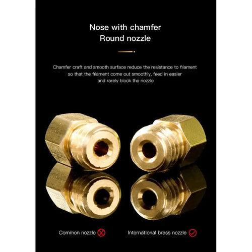 Creality Official Brass MK8 Nozzle 1.75mm-1.2mm