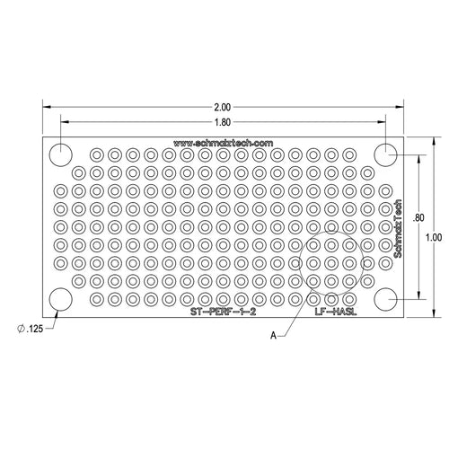 Prototyping PCB, Perfboard - 1&quot; x 2&quot; - 2 Pack