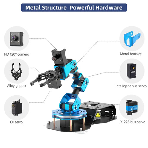 Hiwonder ArmPi FPV AI Vision Raspberry Pi 5 ROS Robotic Arm with Python Open Source (Advanced Kit/ Without Raspberry Pi 5)