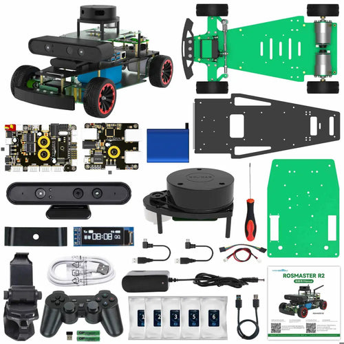 Yahboom Rosmaster R2 ROS2 Robot Ackermann Structure (Standard Version without Raspberry Pi 5 Board)