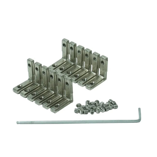 For 15x15mm Profiles, Internal Connectors + Screws + Wrench