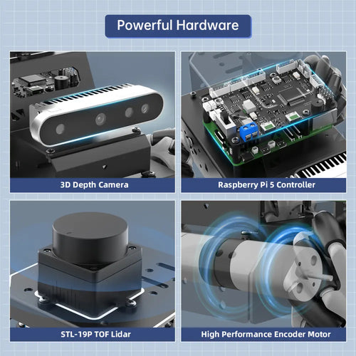 Hiwonder Raspberry Pi 5 Robot Car MentorPi M1 Mecanum-wheel Chassis ROS2 Support SLAM &amp; Autonomous Driving (Depth Camera/without Raspberry Pi 5)