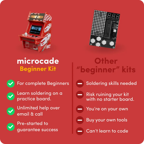 Microcade Kit - Build &amp; Code Your Own Game Console | Electronics &amp; Science Projects | DIY Educational Fun, STEM Toys for Kids Ages 8-12 +