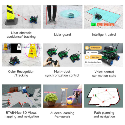 Yahboom ROSMASTER X1 AI Robot RaspberryPi 5 Python Programmable Visual Recognition Mapping Navigation Radar Tracking(Superior Ver No RPi 5 Board)