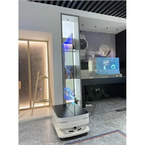 ATEAGO A1 ROS AI Advertising Robot AGV Self-Driving OLED LCD Display Robot Mobile Robot Base Marketing Promotion Robot Chassis Meta Human Display Robot