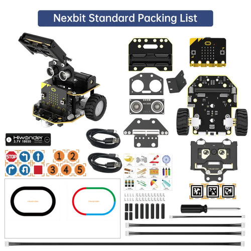 AI Vision Robot Nexbit, micro:bit Programming Educational Robot, Support WonderCam Smart Vision Module (Standard kit/with microbit)