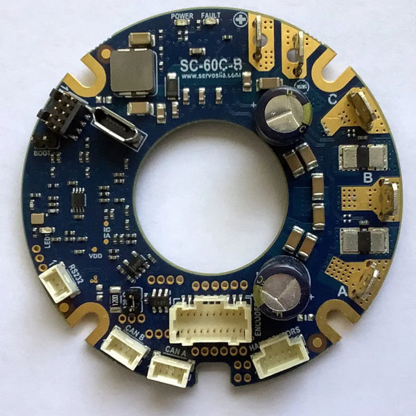 Servosila SC-60C Brushless/Brushed Motor Controller (circular shape, hollow shaft)