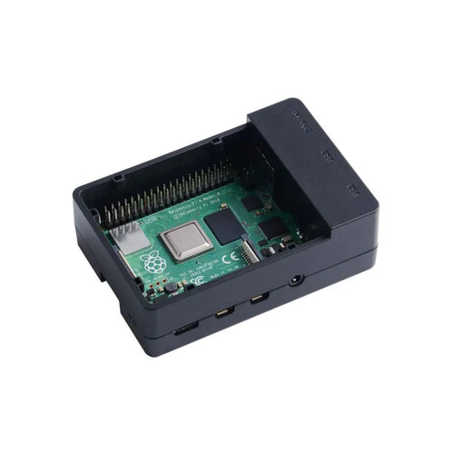 ABS H-Type Black Case for Raspberry Pi 4 B w/ Fan & Heat Sinks