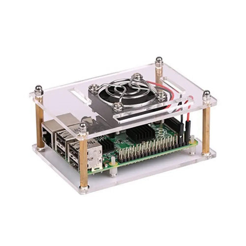 Acrylic Clear Enclosure w/ Cooling Fan for Raspberry Pi