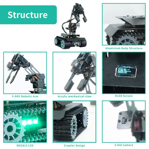 Adeept RaspTank Pro Robot Wireless Smart Car Kit for Raspberry Pi 