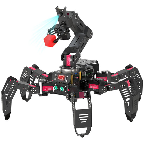 SpiderPi Pro: Hiwonder Hexapod Robot with AI Vision Robotic Arm Powered by Raspberry Pi 5 (Paspberry Pi 5 8GB Included)