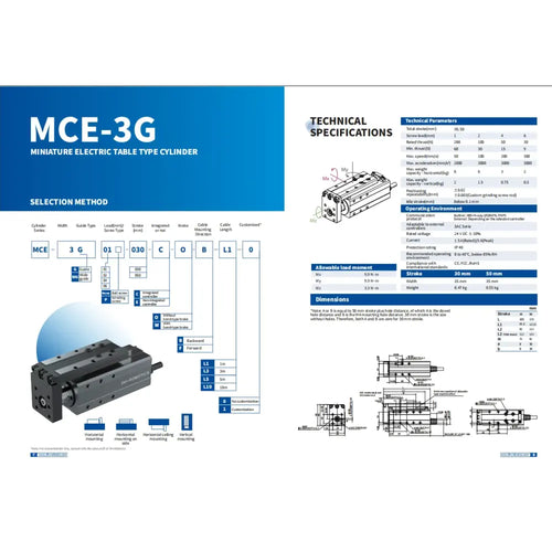 High Precision MCE-3G Miniature Electric Table Type Linear Servo Lift Cylinder