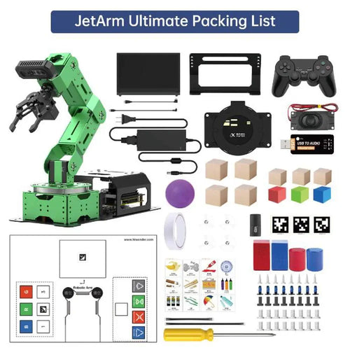 JetArm JETSON NANO Robot Arm ROS Open Source Vision Recognition Program Robot (Ultimate Kit with Jetson Nano 4GB)