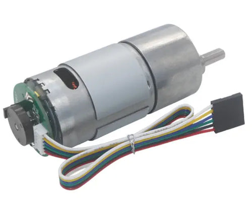 24V Metal Gearmotor 37Dx76L mm with 64 CPR Encoder, 75rpm