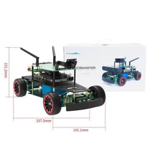 Yahboom AI ROS Robot Car kit Autopilot Training Ackerman Structure Python Programming(R2L Standard Ver Without Jetson Nano B01 Board)